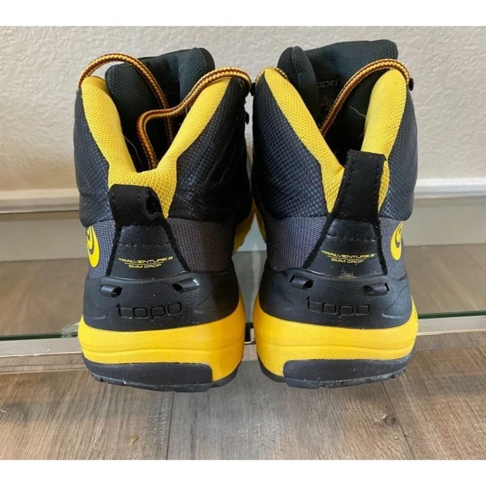 Topo Athletics Trailventure 2 Mens 10.5 Hiking Boot Charcoal/Mustard VIBRAM